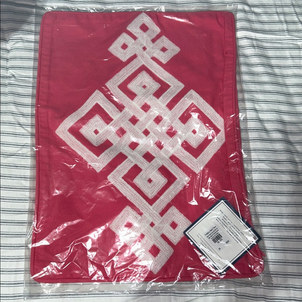 Pottery Barn Teen Pink and White Textured Fabric